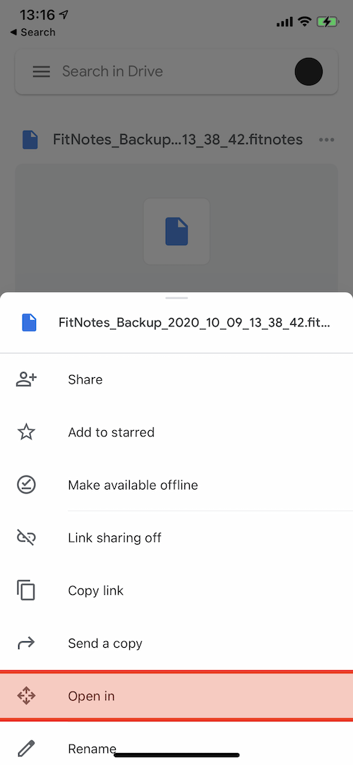 Import from Google Drive Step 2